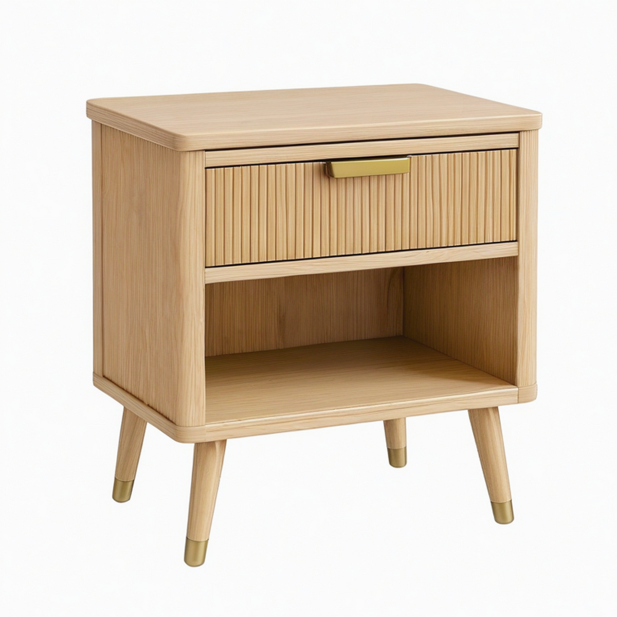 Comodino in Legno di Rovere con Cassetto