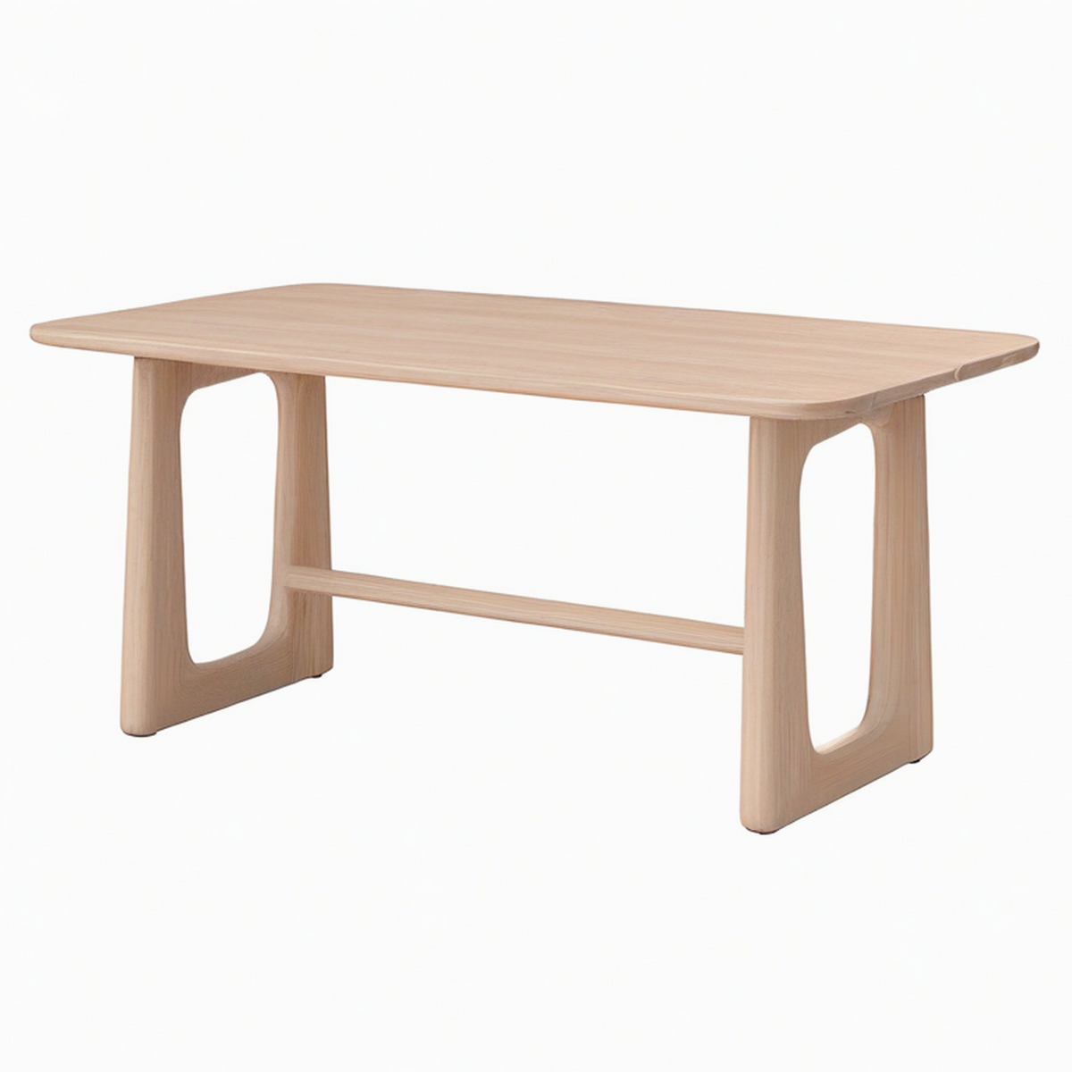 Tavolo da pranzo rettangolare in legno di rovere naturale 180x90x75 cm